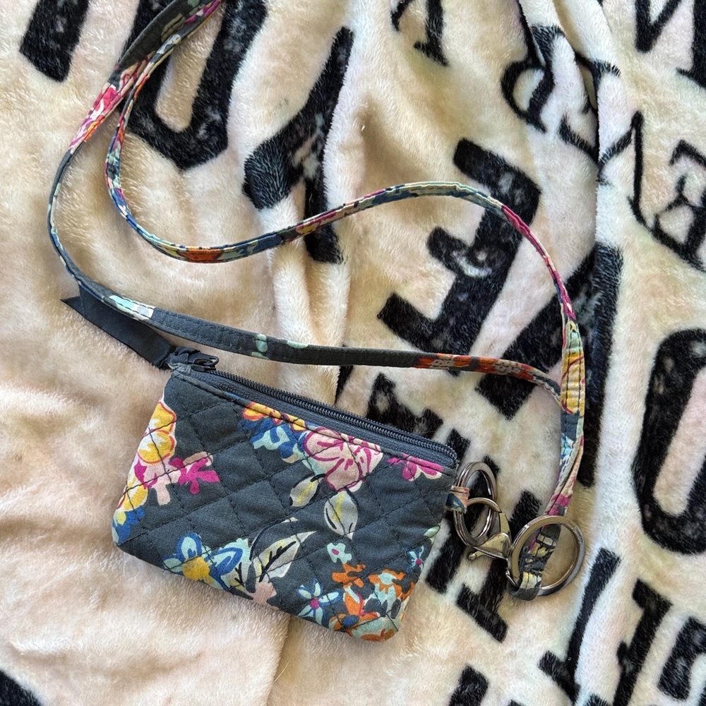 Floral Quilted Keychain Lanyard